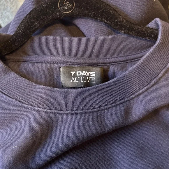 7 Days Active Monday Navy Blue Sweatshirt - Picture 6 of 7